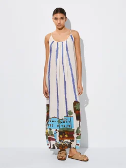 PARFOIS Vestido Modal Estampado Multicor Clearance