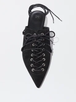 PARFOIS Zapato Destalonado Atado Piel Negro Cheap