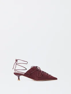 PARFOIS Zapato Destalonado Atado Piel Burdeos Discount