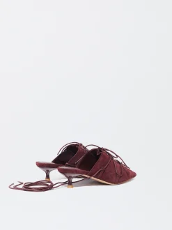 PARFOIS Zapato Destalonado Atado Piel Burdeos Discount