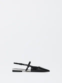 PARFOIS Zapato Plano Destalonado Negro Flash Sale
