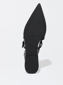 PARFOIS Zapato Plano Destalonado Negro Flash Sale