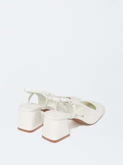 PARFOIS Zapato Tac&oacute;n Destalonado Blanco Sale
